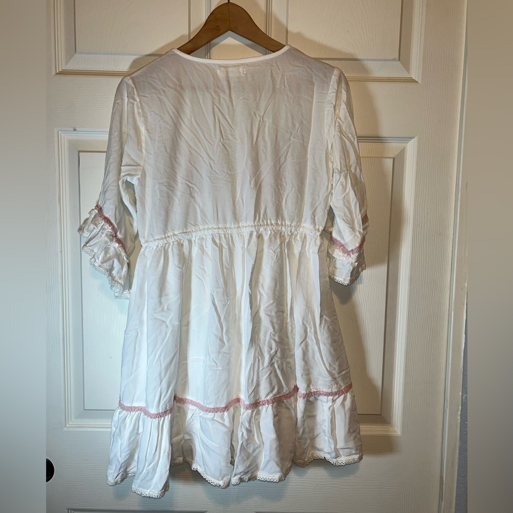 NATURAL LIFE White Dress with Colorful Embroidery - Picture 5 of 11